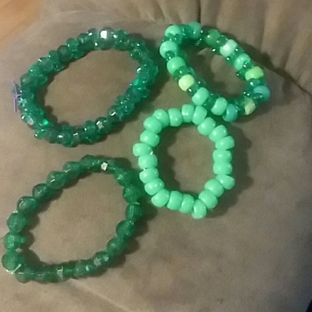 Green bracelets